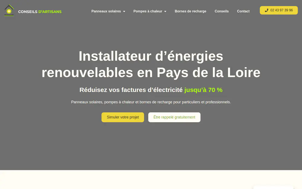 Le site Conseils d’Artisans